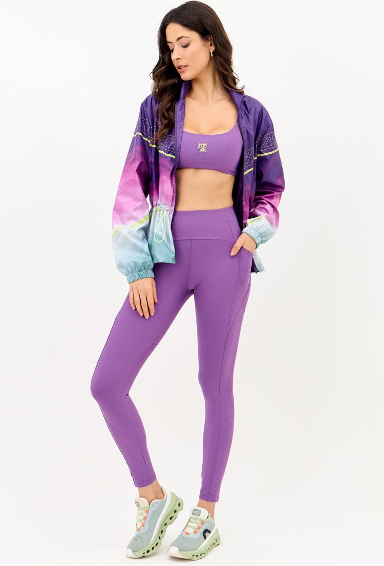 Legging com bolsos lisa roxo fusão Alquimia