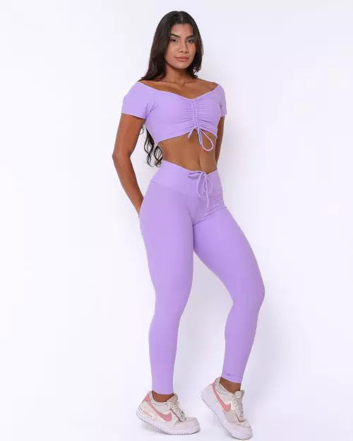 Conjunto Calça Legging Empina + Top Manguinha
