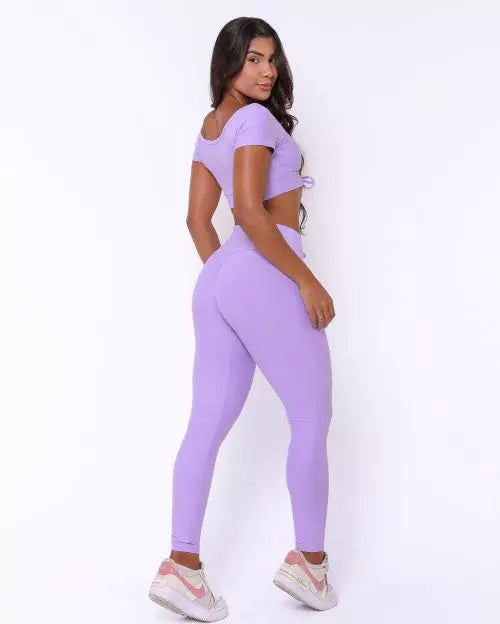 Conjunto Calça Legging Empina + Top Manguinha