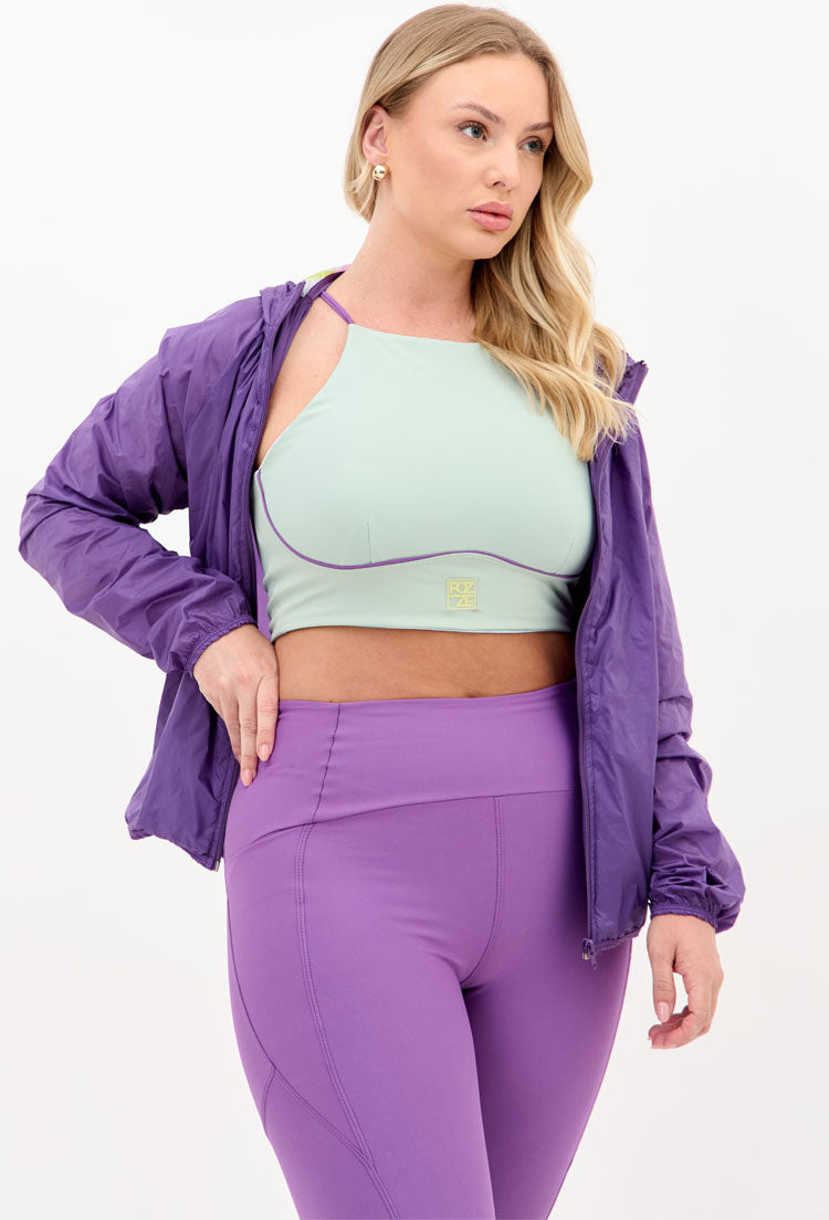 Legging com bolsos lisa roxo fusão Alquimia