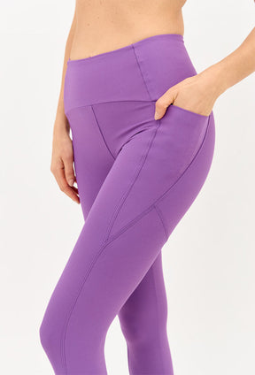 Legging com bolsos lisa roxo fusão Alquimia