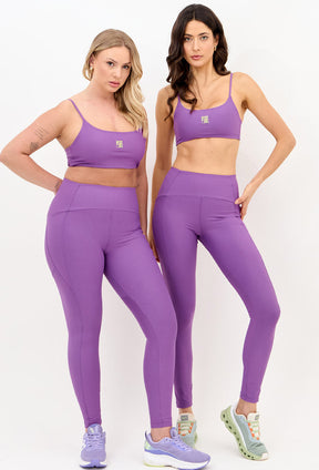 Legging com bolsos lisa roxo fusão Alquimia