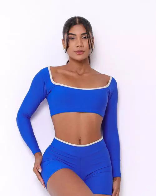 Conjunto Scandal Manga Longa Palace Blue