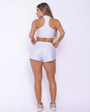Conjunto Boxer Basic Branco + Top Amanda