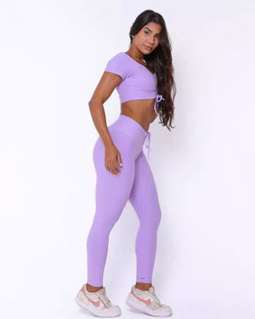 Conjunto Calça Legging Empina + Top Manguinha