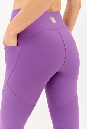 Legging com bolsos lisa roxo fusão Alquimia